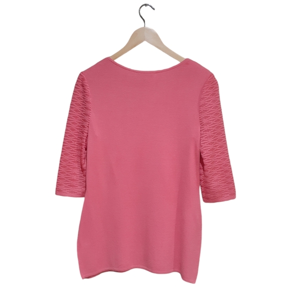 Misook Women's Sweater Pink 3/4 Sleeve Size XS - Picture 2 of 7